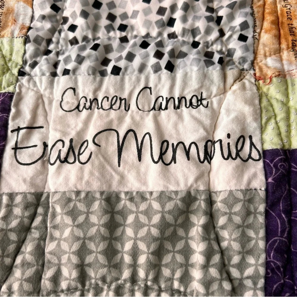 Quilts for friends with cancer  , Quilt for Cancer Fighter Motivational Quilt